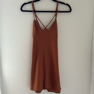 urban outfitters satin cutout mini dress